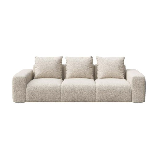 Canapea bej cu tapițerie din țesătură bouclé 287 cm Monce – Rodier