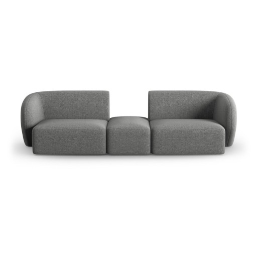 Canapea gri cu tapițerie din chenille 246 cm Paolo – Milo Casa