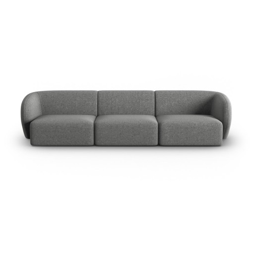 Canapea gri cu tapițerie din chenille 266 cm Paolo – Milo Casa