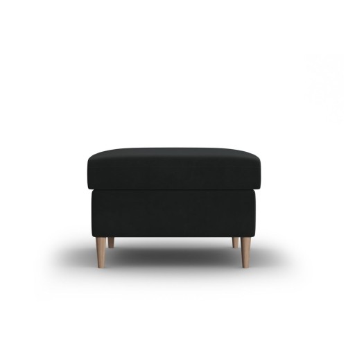 Taburet negru cu tapițerie din catifea Kyoto – Cosmopolitan Design