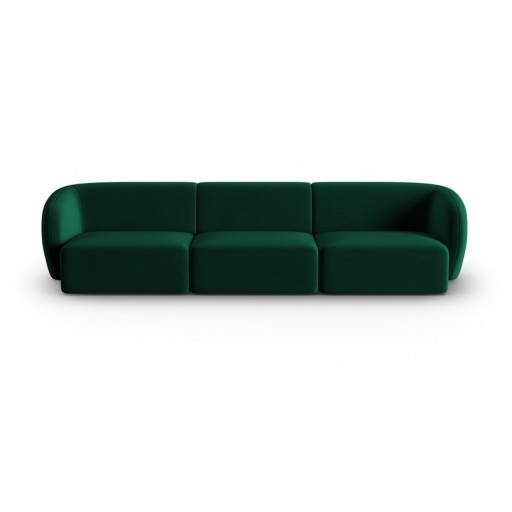 Canapea verde cu tapițerie din catifea 266 cm Paolo – Milo Casa