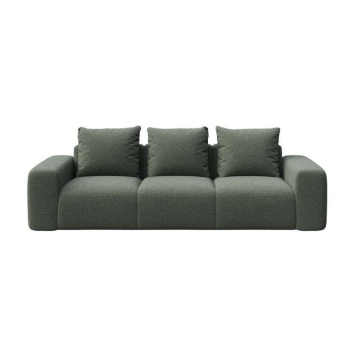 Canapea verde cu tapițerie din țesătură bouclé 287 cm Monce – Rodier