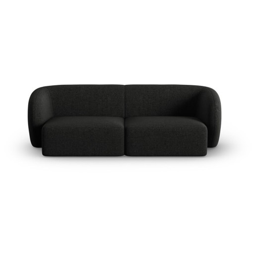 Canapea neagră cu tapițerie din chenille 188 cm Paolo – Milo Casa