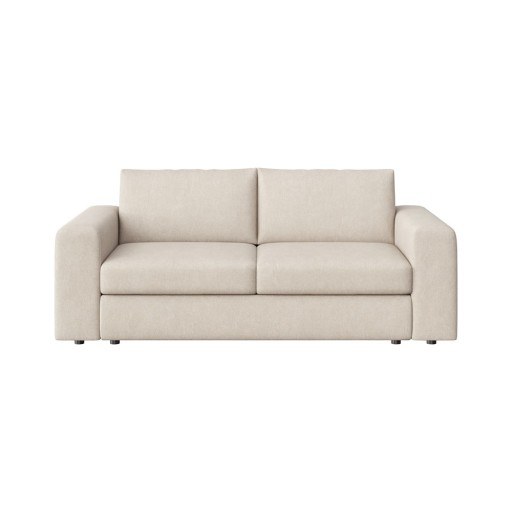 Canapea bej cu tapițerie din catifea 218 cm Baga – Rodier