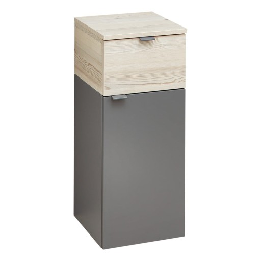 Dulap de baie gri-în culoare naturală jos/suspendat cu aspect de lemn de pin 72x30 cm Quickset 394 – Pelipal