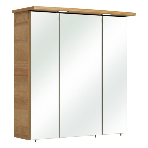 Dulap de baie în culoare naturală cu aspect de lemn de stejar 72x65 cm Quickset 318 – Pelipal