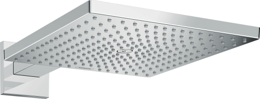 Palarie de dus Hansgrohe Raindance E 300 1jet EcoSmart cu brat de dus de perete 39cm  crom