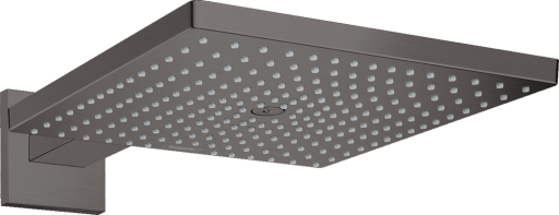 Palarie de dus Hansgrohe Raindance E 300 1jet EcoSmart cu brat de dus de perete 39cm  negru periat