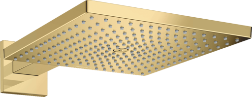 Palarie de dus Hansgrohe Raindance E 300 1jet EcoSmart cu brat de dus de perete 39cm  gold optic