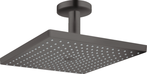 Palarie de dus Hansgrohe Raindance E 300 1jet EcoSmart cu brat de dus de tavan 10cm  negru periat