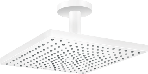 Palarie de dus Hansgrohe Raindance E 300 1jet EcoSmart cu brat de dus de tavan 10cm  alb mat