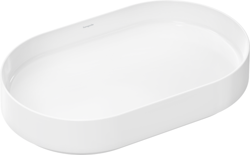 Lavoar oval tip bol Hansgrohe Xuniva Evo S 65x40cm  fara orificiu baterie  fara preaplin  alb