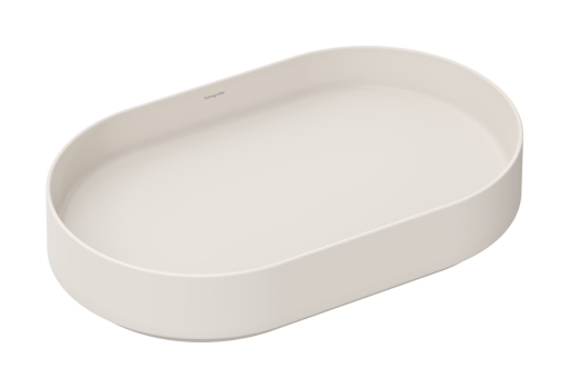 Lavoar oval tip bol Hansgrohe Xuniva Evo S 65x40cm  fara orificiu baterie  fara preaplin  bej mat