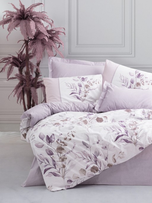 Lenjerie de pat pentru o persoana, Nadia - Lilac, Cotton Box, Bumbac Ranforce