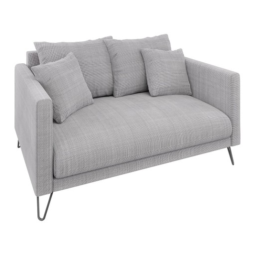 Canapea gri deschis cu tapițerie din chenille 140 cm Freya – Ropez