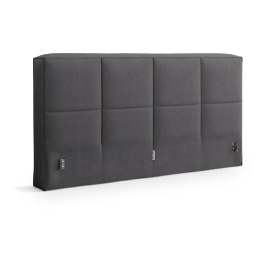 Tăblie de pat gri închis tapițată 150,5x100 cm Darren – Micadoni