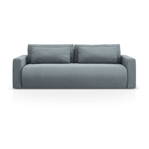 Canapea albastru prăfuit extensibilă, cu spațiu de depozitare cu tapițerie din catifea 238 cm Belfast – Cosmopolitan Design