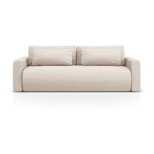 Canapea bej extensibilă, cu spațiu de depozitare 238 cm Belfast – Cosmopolitan Design