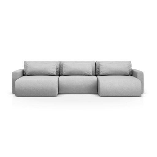 Colțar gri deschis extensibil, cu spațiu de depozitare (în formă de "U") Belfast – Cosmopolitan Design