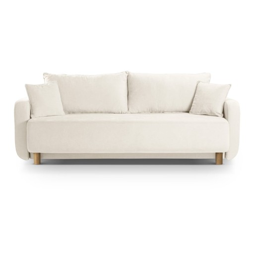 Canapea crem extensibilă, cu spațiu de depozitare 231 cm Elen – Micadoni