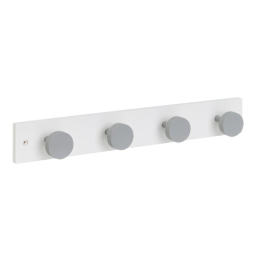 Cuier de perete alb/gri din lemn de pin 40 cm Anillos – Casa Selección