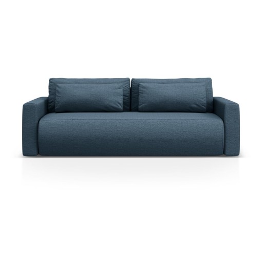 Canapea albastru-închis extensibilă, cu spațiu de depozitare 238 cm Belfast – Cosmopolitan Design