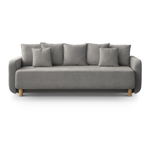 Canapea gri extensibilă, cu spațiu de depozitare 231 cm Elen – Micadoni