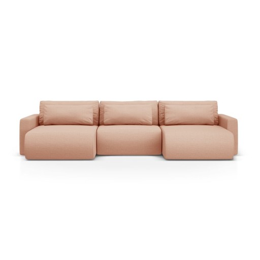 Colțar roz extensibil, cu spațiu de depozitare (în formă de "U") Belfast – Cosmopolitan Design