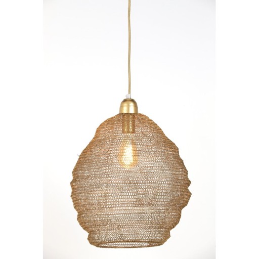 Lustră în culoarea bronzului cu abajur din metal ø 38 cm Nina – Light & Living