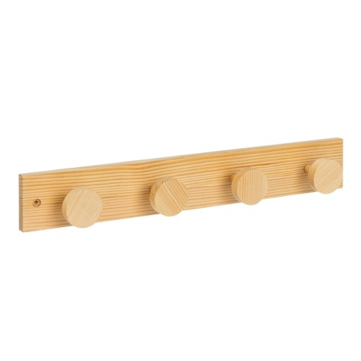 Cuier de perete în culoare naturală din lemn de pin 40 cm Anillos – Casa Selección