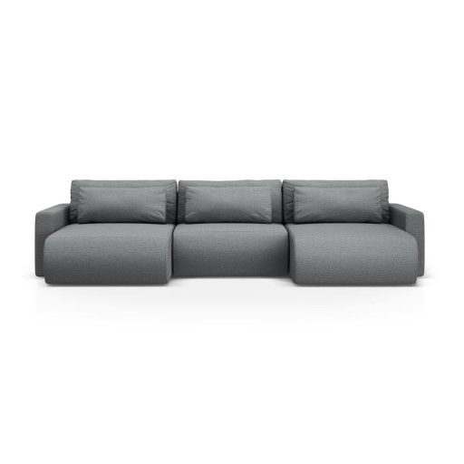 Colțar gri extensibil, cu spațiu de depozitare (în formă de "U") Belfast – Cosmopolitan Design