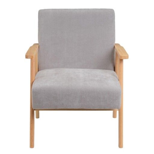Fotoliu gri cu tapițerie din chenille Vintage – Casa Selección