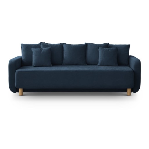 Canapea albastru-închis extensibilă, cu spațiu de depozitare 231 cm Elen – Micadoni