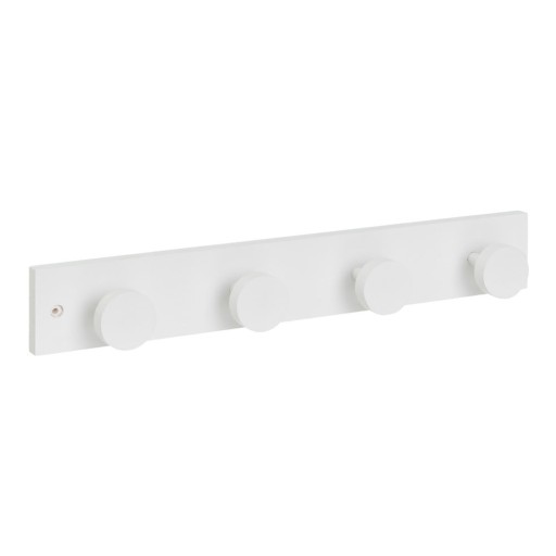 Cuier de perete alb din lemn de pin 40 cm Anillos – Casa Selección