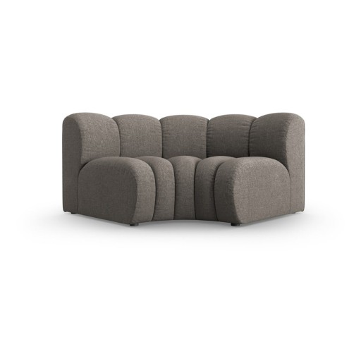 Modul pentru canapea modulară gri închis cu tapițerie din chenille (cu colț variabil) Lupine – Micadoni