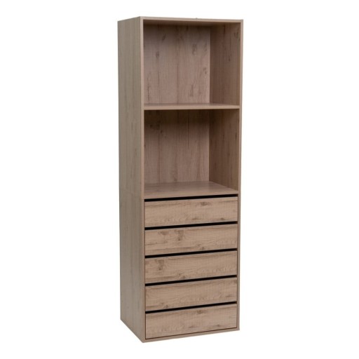 Dulap modular în culoare naturală deschis cu aspect de lemn de stejar 60x180x45 cm Modular – Casa Selección
