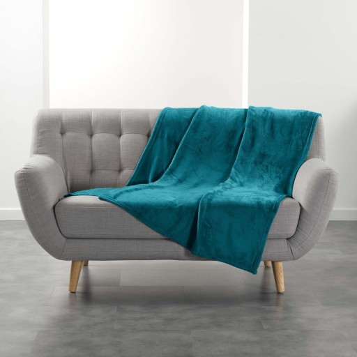 Pătură albastră din microflanel 125x150 cm Flanou – douceur d'intérieur