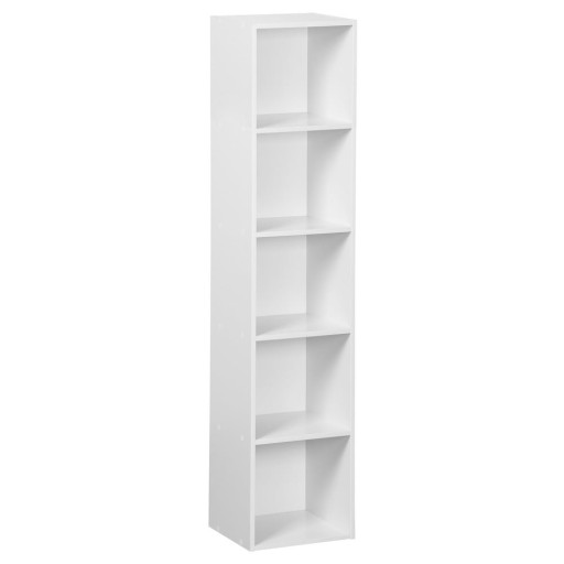 Bibliotecă albă 30x24x132 cm Cube – Casa Selección