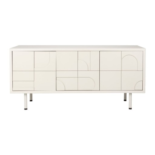 Comodă gri deschis 55x120x40 cm Funk – White Label