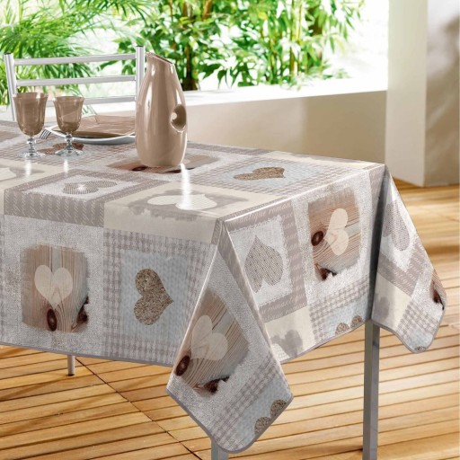 Față de masă lavabilă din PVC 140x240 cm Cosy Coeur – douceur d'intérieur