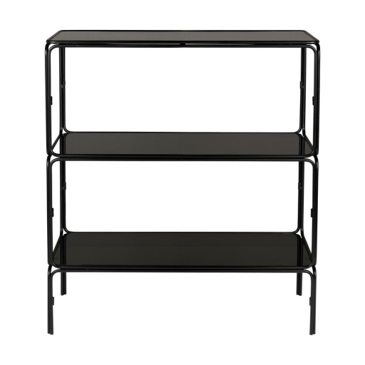Bibliotecă neagră din metal 80x89x35 cm Liah – White Label