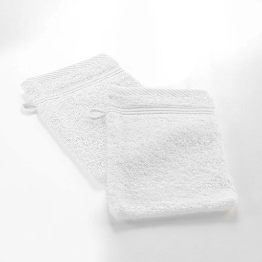 Prosopel de spălat pe corp alb din bumbac 15x21 cm Tendresse – douceur d'intérieur