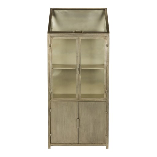 Vitrină gri din metal 64x151x35 cm Monviso – Dutchbone