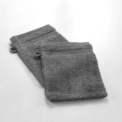 Prosopel de spălat pe corp gri închis din bumbac 15x21 cm Tendresse – douceur d'intérieur