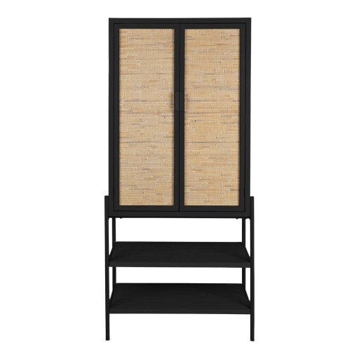 Dulap negru din lemn de brad 70x160x36 cm Yasu – Dutchbone