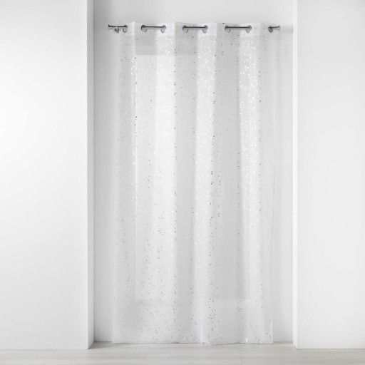 Perdea albă/argintie din voal 140x240 cm Floressia – douceur d'intérieur