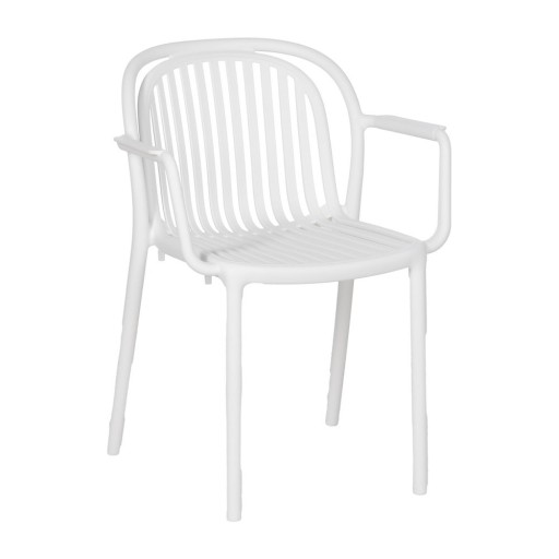 Scaun de dining alb din plastic Alia – Ixia