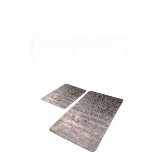 Covorașe de baie gri 2 buc. din catifea 60x100 cm – Mila Home