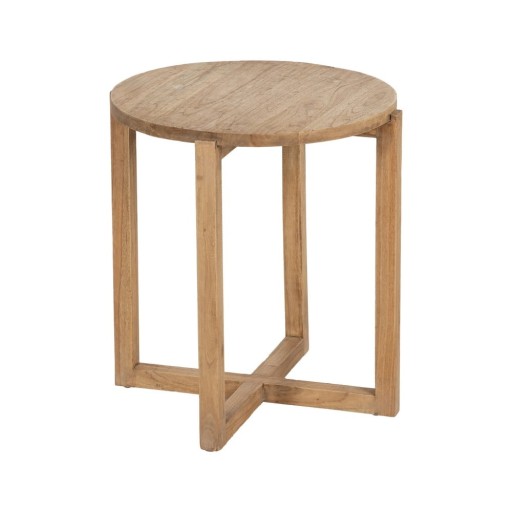 Măsuță auxiliară rotundă din lemn de mindi ø 40 cm Dala – Ixia