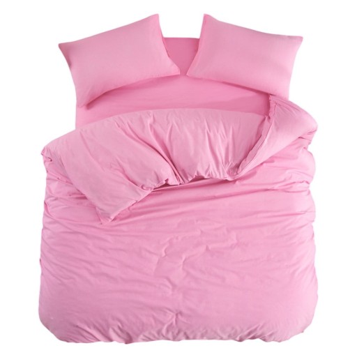 Lenjerie de pat roz pentru pat dublu/extinsă cu cearceaf inclus/cu 4 piese 200x220 cm Classic – Mila Home